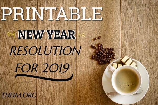 New year resolution 2019