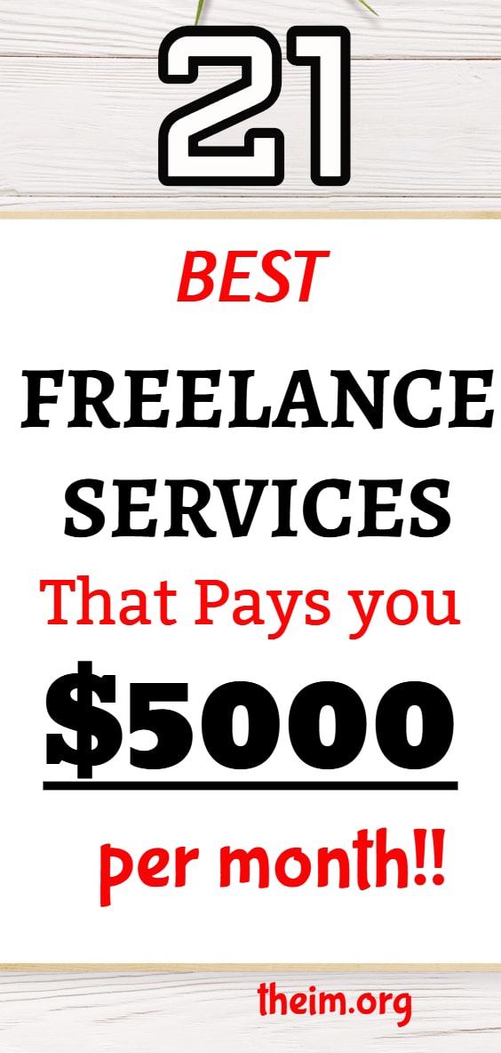 21 best freelance services that can earn upto $5000 per month