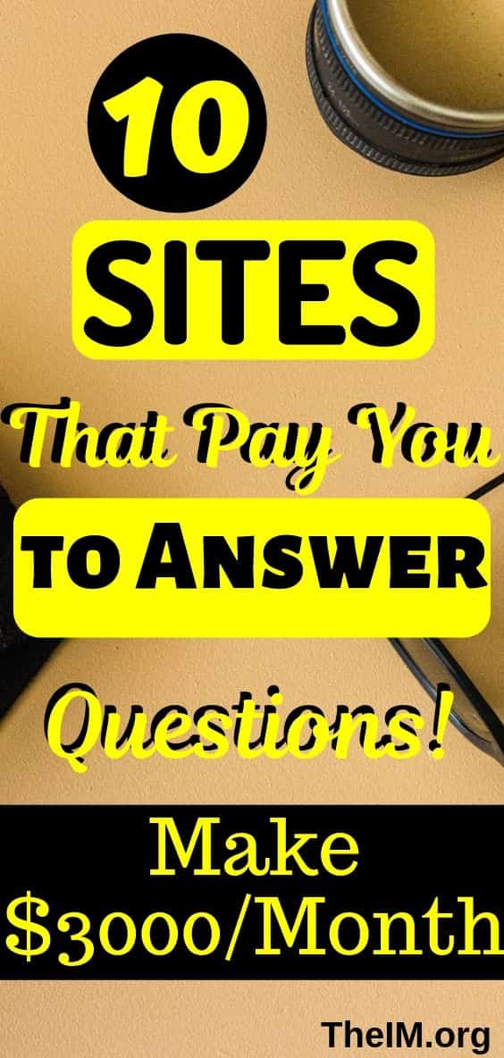 Earn money by giving answers